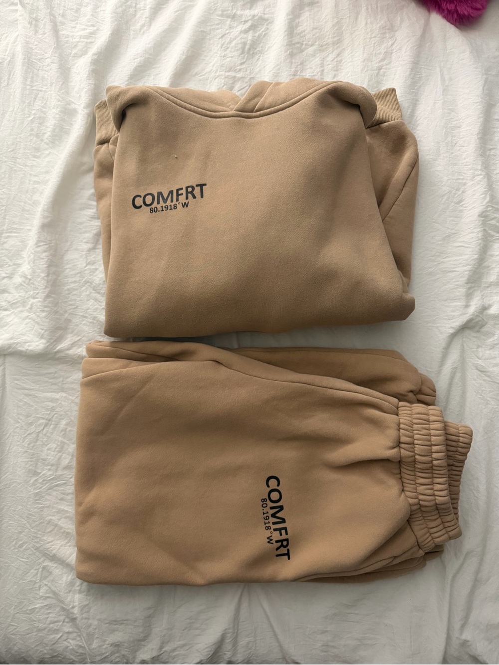 COMFRT Tan Hoodie and Sweatpants Set